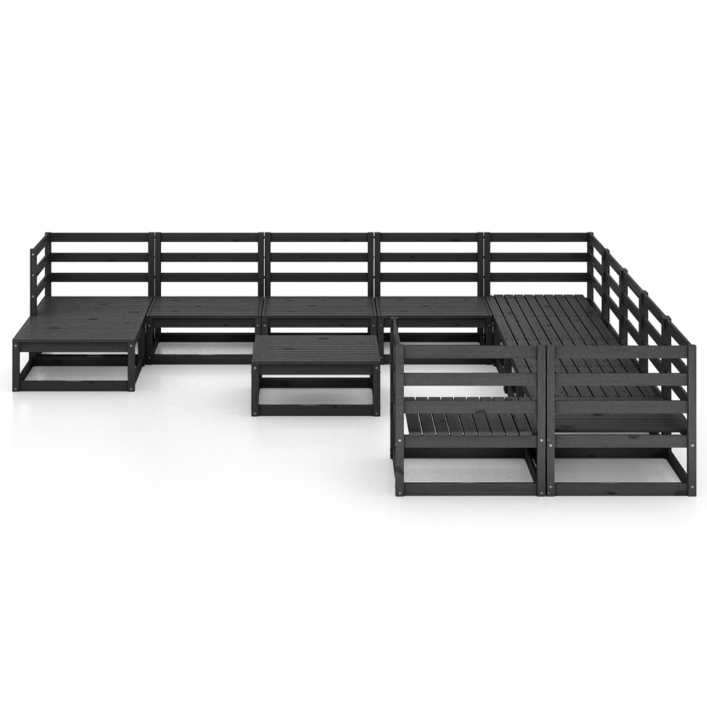 vidaXL Set mobilier de grădină, 12 piese, lemn masiv de pin vidaXL Set mobilier de grădină, 12 piese, lemn masiv de pin