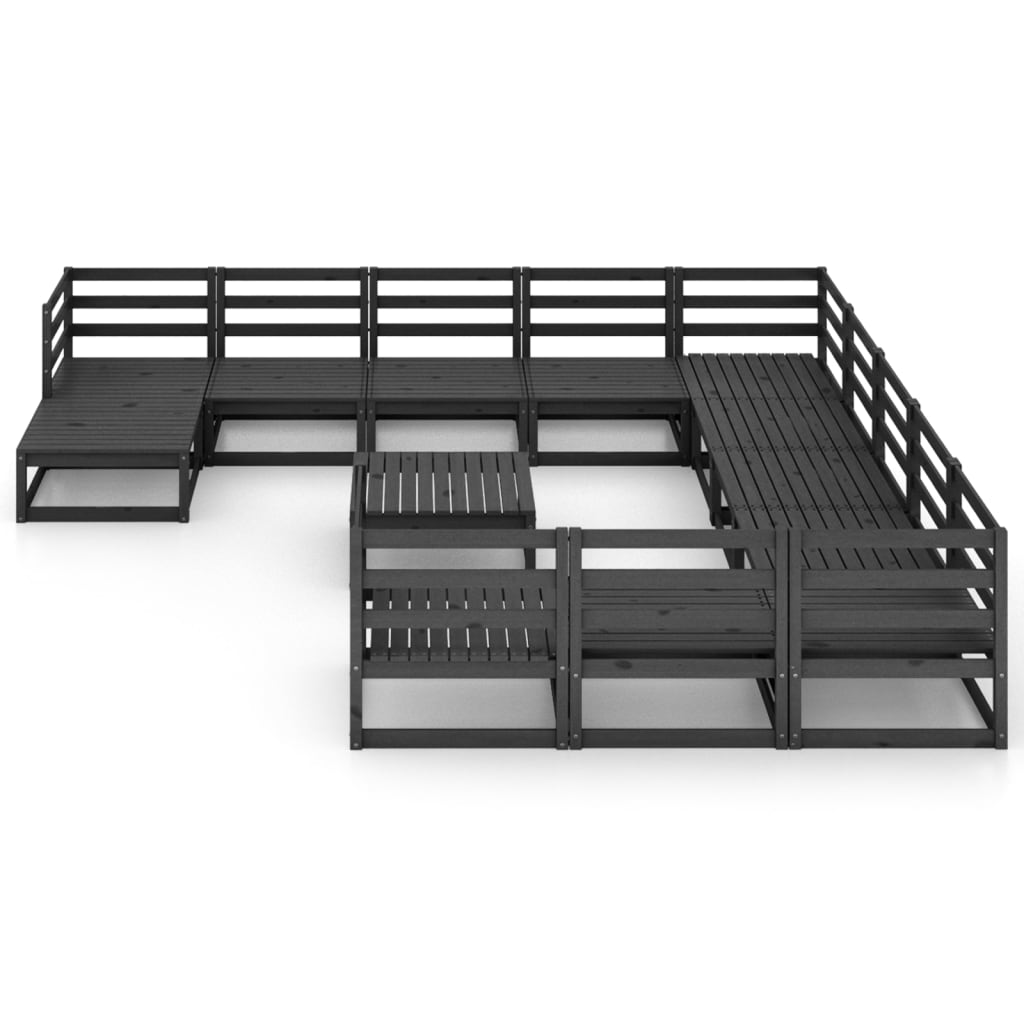 vidaXL Set mobilier de grădină, 13 piese, lemn masiv de pin vidaXL Set mobilier de grădină, 13 piese, lemn masiv de pin