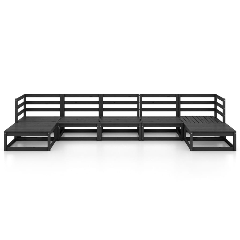 vidaXL Set mobilier de grădină, 7 piese, lemn masiv de pin