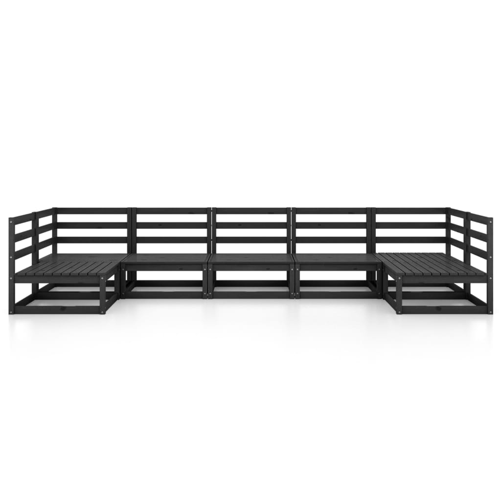 vidaXL Set mobilier de grădină, 7 piese, lemn masiv de pin