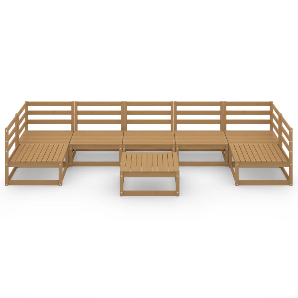 vidaXL Set mobilier de grădină, 8 piese, lemn masiv de pin