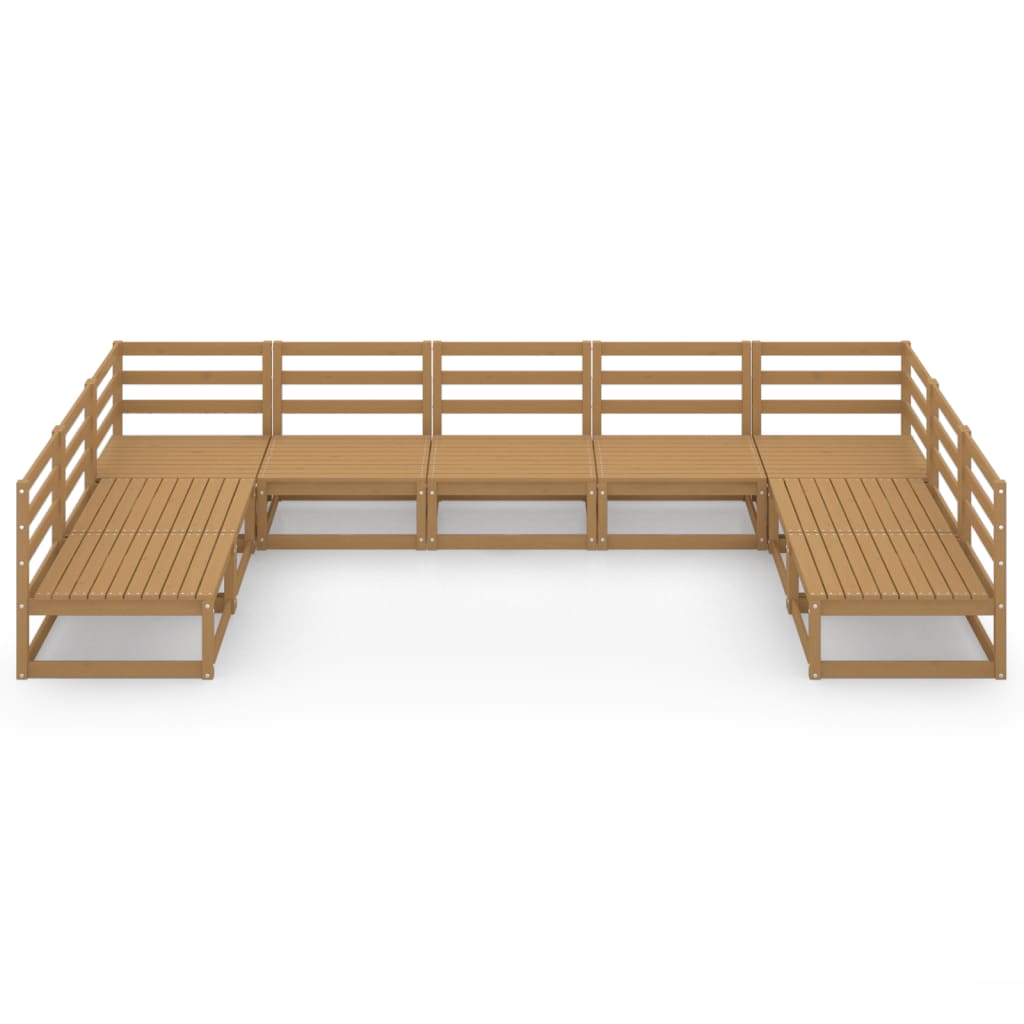 vidaXL Set mobilier de grădină, 9 piese, lemn masiv de pin vidaXL Set mobilier de grădină, 9 piese, lemn masiv de pin