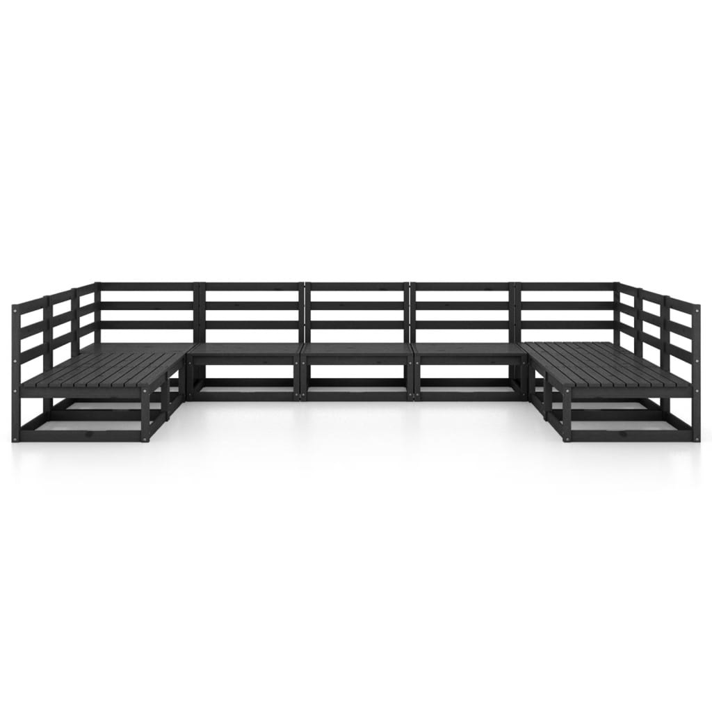vidaXL Set mobilier de grădină, 9 piese, lemn masiv de pin vidaXL Set mobilier de grădină, 9 piese, lemn masiv de pin
