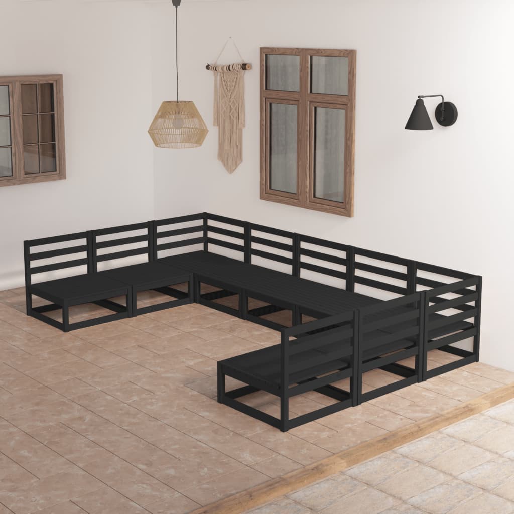vidaXL Set mobilier de grădină, 9 piese, lemn masiv de pin vidaXL Set mobilier de grădină, 9 piese, lemn masiv de pin