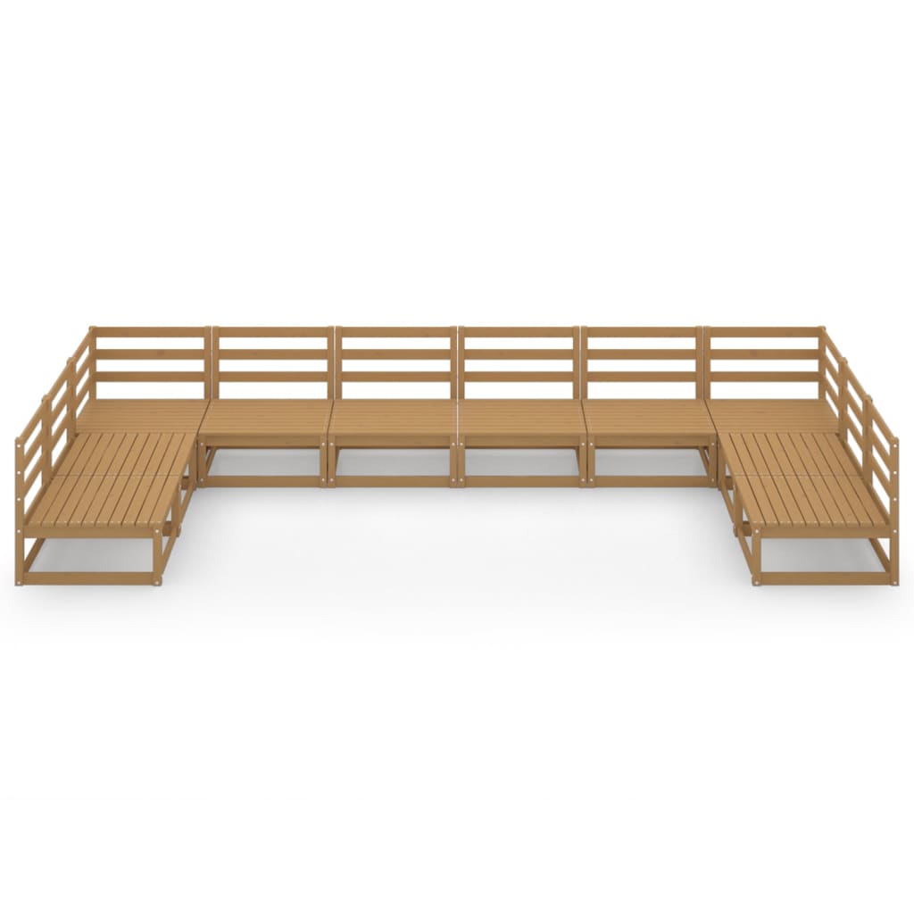 vidaXL Set mobilier de grădină, 10 piese, lemn masiv de pin vidaXL Set mobilier de grădină, 10 piese, lemn masiv de pin