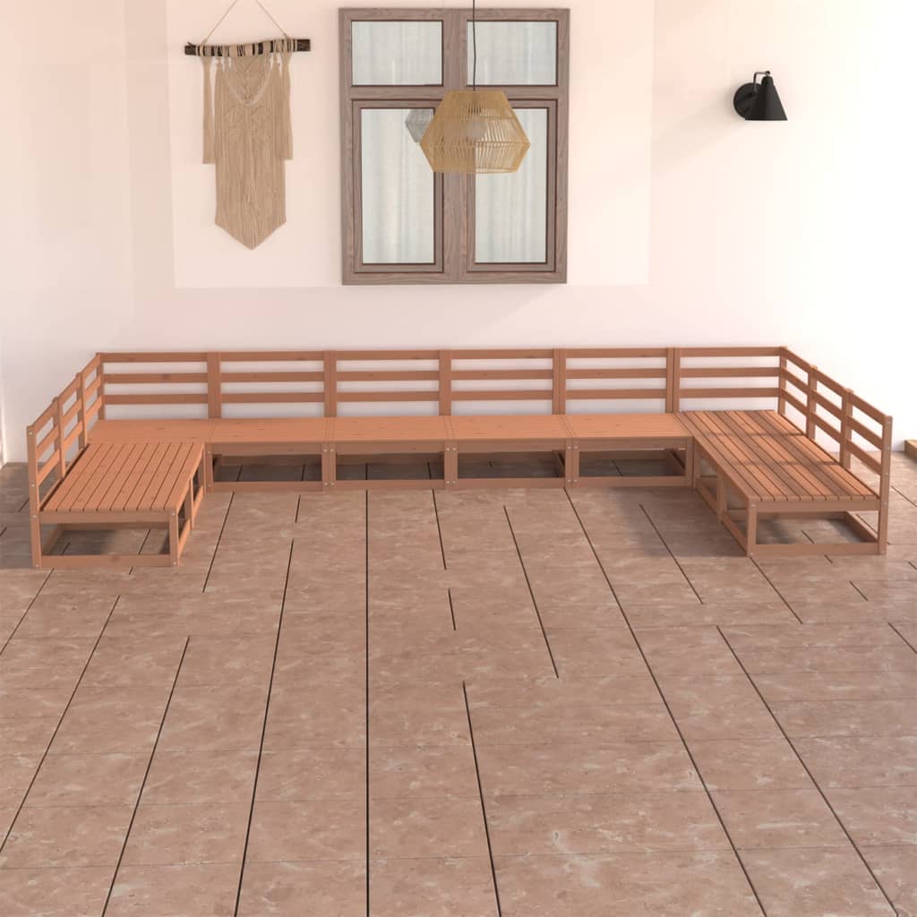 vidaXL Set mobilier de grădină, 10 piese, lemn masiv de pin vidaXL Set mobilier de grădină, 10 piese, lemn masiv de pin
