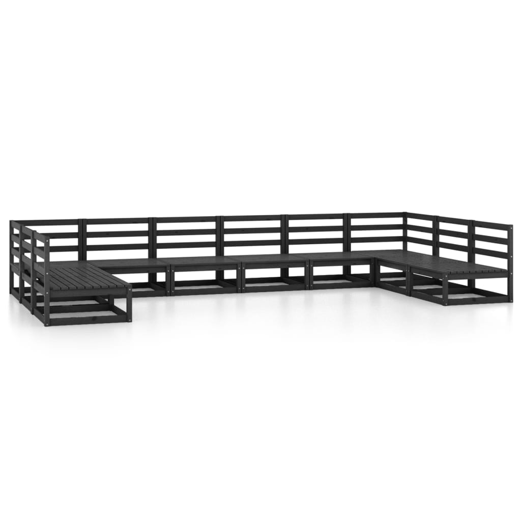 vidaXL Set mobilier de grădină, 10 piese, lemn masiv de pin vidaXL Set mobilier de grădină, 10 piese, lemn masiv de pin