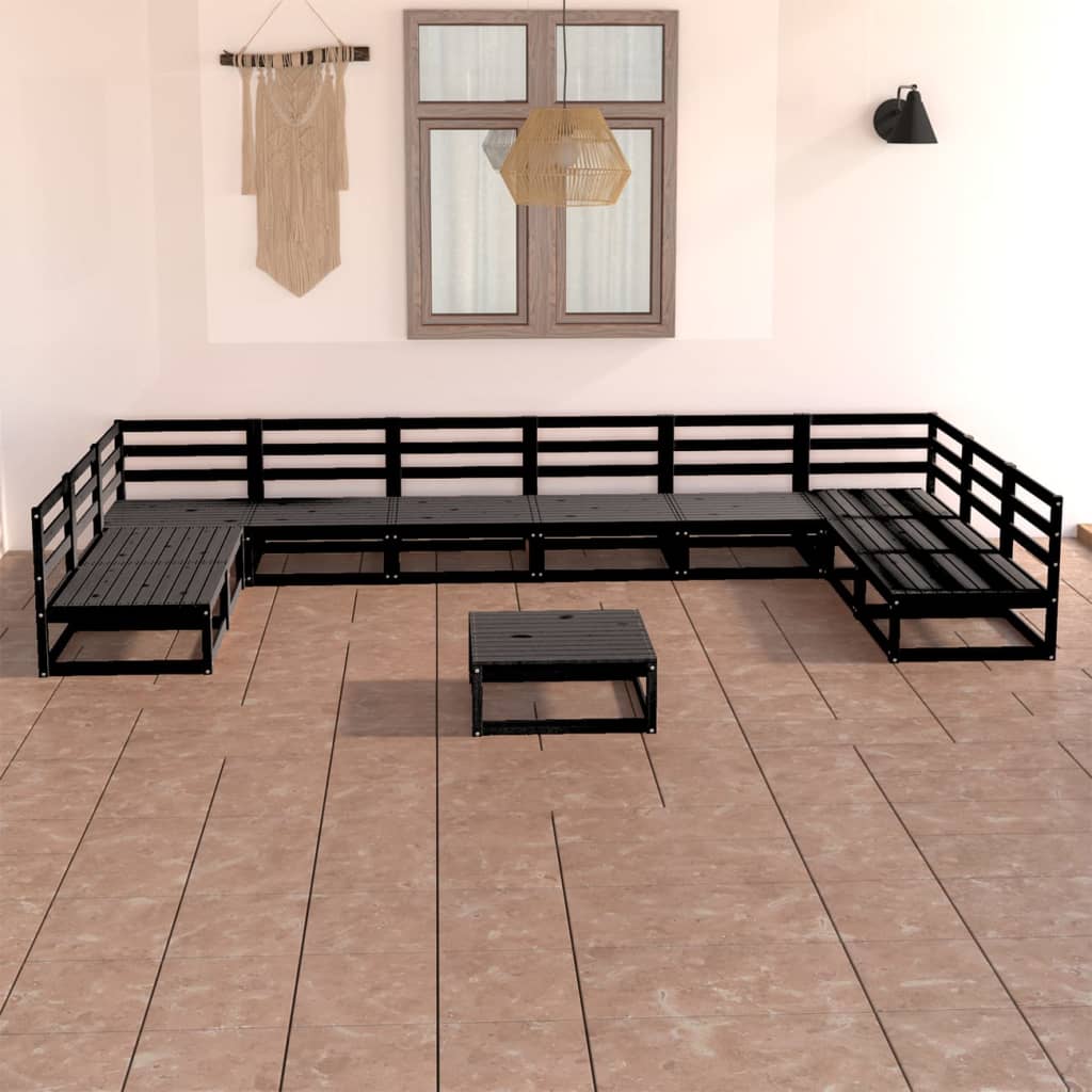 vidaXL Set mobilier de grădină, 11 piese, lemn masiv de pin vidaXL Set mobilier de grădină, 11 piese, lemn masiv de pin