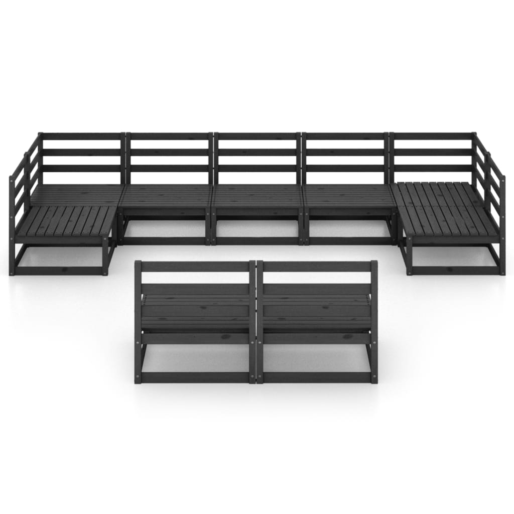 vidaXL Set mobilier de grădină, 9 piese, lemn masiv de pin vidaXL Set mobilier de grădină, 9 piese, lemn masiv de pin