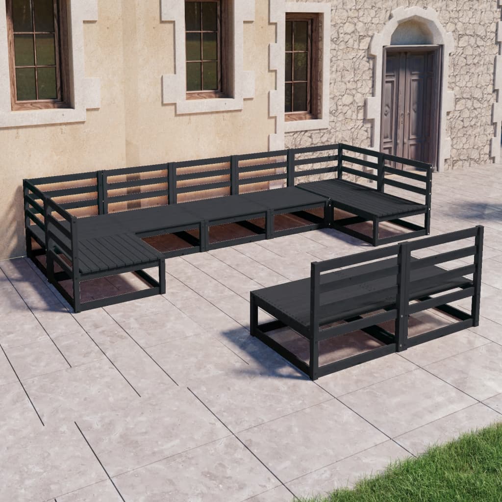 vidaXL Set mobilier de grădină, 9 piese, lemn masiv de pin vidaXL Set mobilier de grădină, 9 piese, lemn masiv de pin