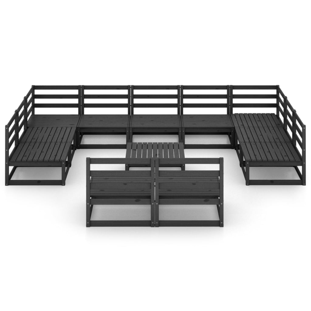 vidaXL Set mobilier de grădină, 12 piese, lemn masiv de pin vidaXL Set mobilier de grădină, 12 piese, lemn masiv de pin