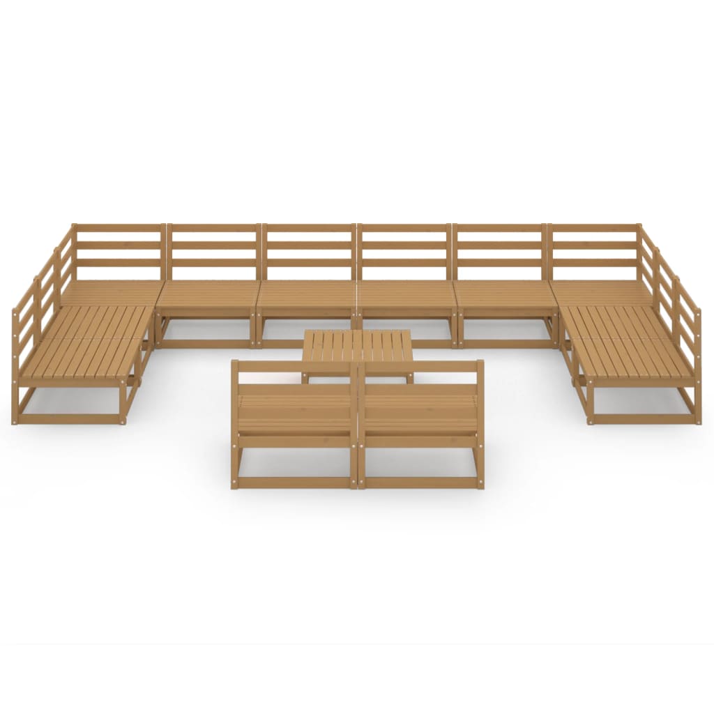 vidaXL Set mobilier de grădină, 13 piese, lemn masiv de pin vidaXL Set mobilier de grădină, 13 piese, lemn masiv de pin