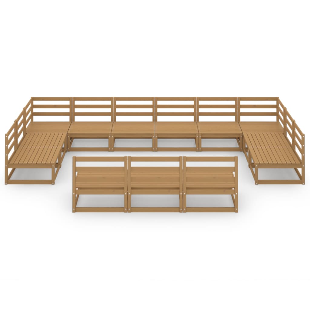 vidaXL Set mobilier de grădină, 13 piese, lemn masiv de pin vidaXL Set mobilier de grădină, 13 piese, lemn masiv de pin