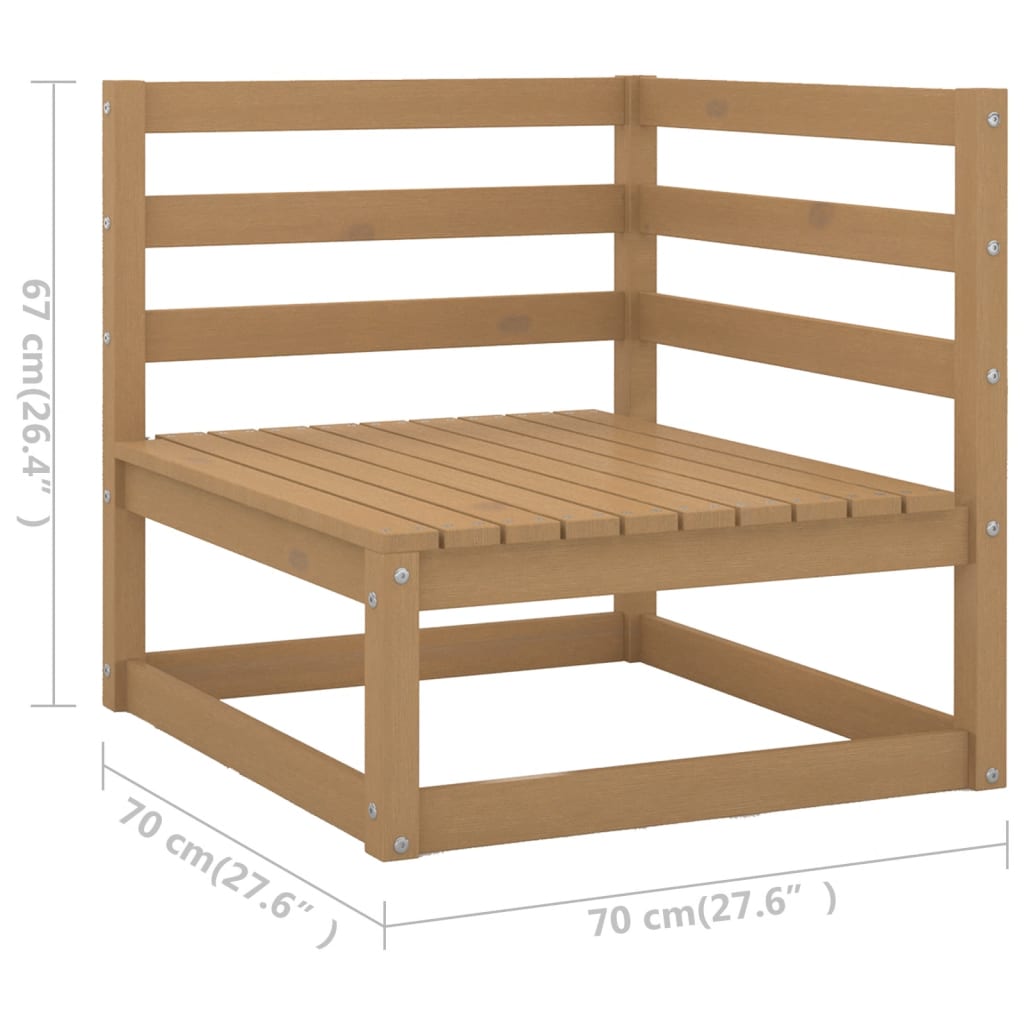 vidaXL Set mobilier de grădină, 13 piese, lemn masiv de pin vidaXL Set mobilier de grădină, 13 piese, lemn masiv de pin