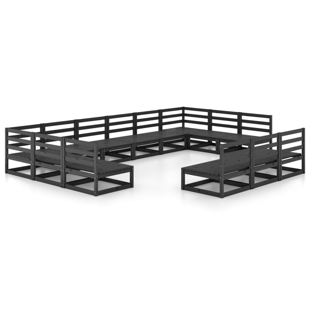 vidaXL Set mobilier de grădină, 13 piese, lemn masiv de pin vidaXL Set mobilier de grădină, 13 piese, lemn masiv de pin