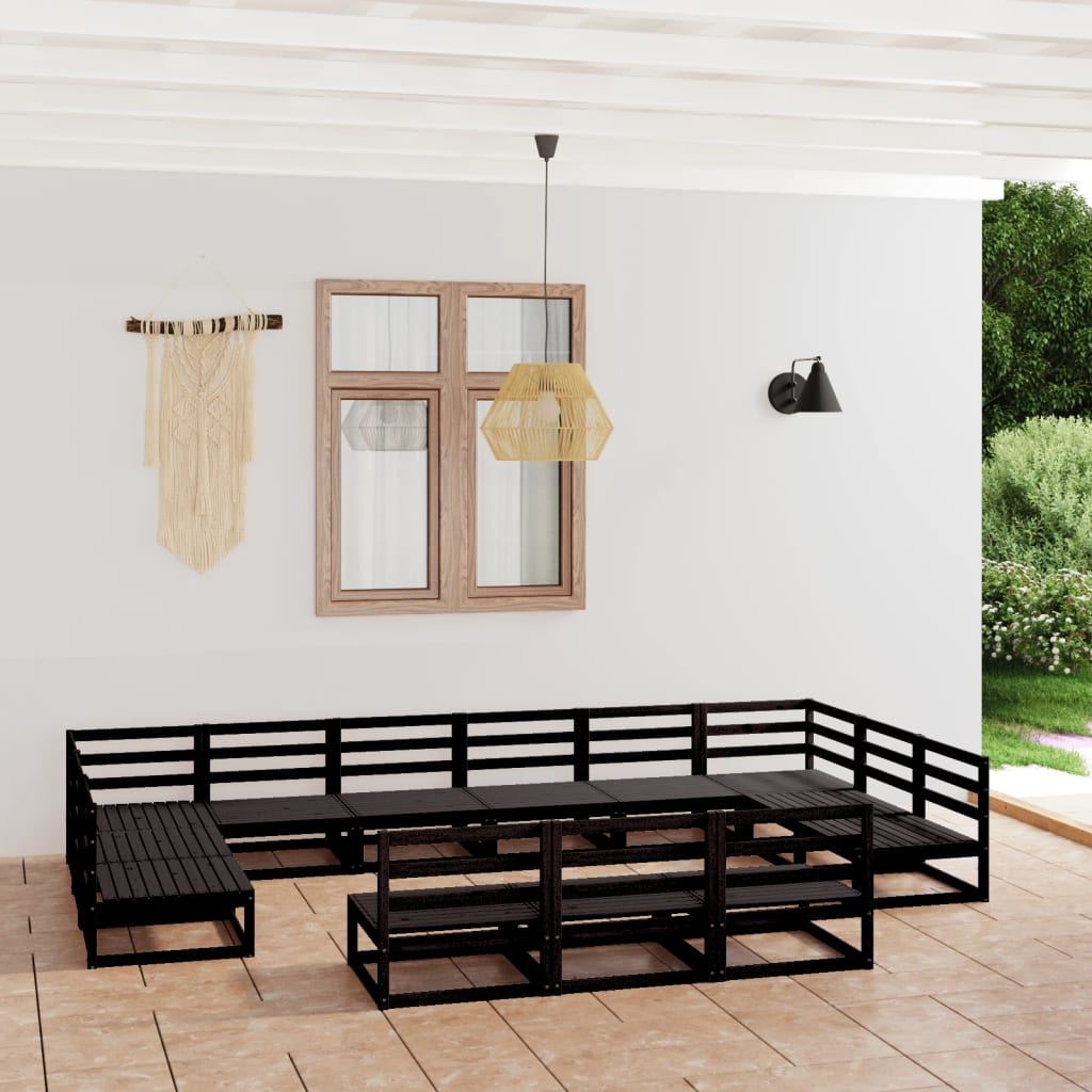 vidaXL Set mobilier de grădină, 13 piese, lemn masiv de pin vidaXL Set mobilier de grădină, 13 piese, lemn masiv de pin