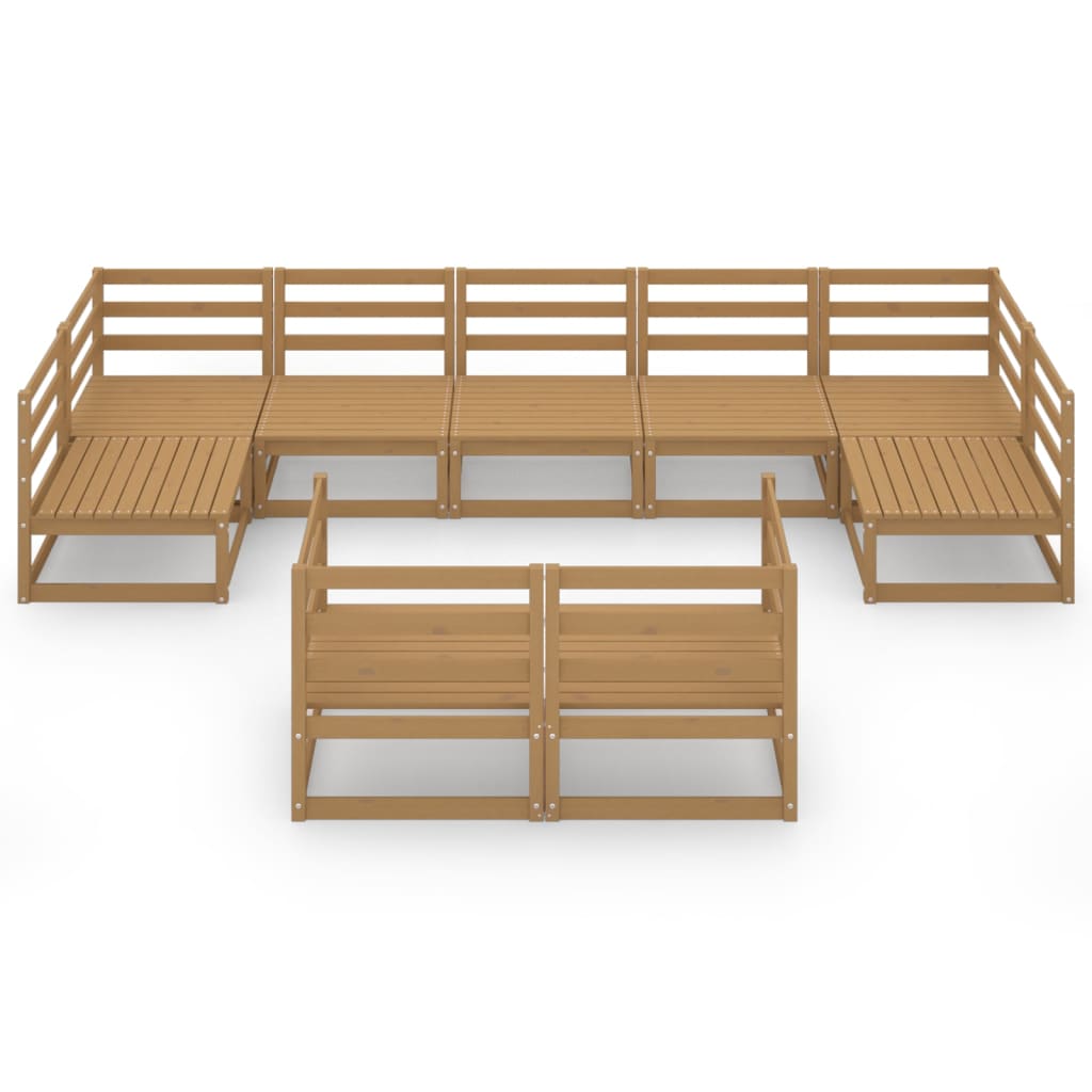 vidaXL Set mobilier de grădină, 9 piese, lemn masiv de pin vidaXL Set mobilier de grădină, 9 piese, lemn masiv de pin