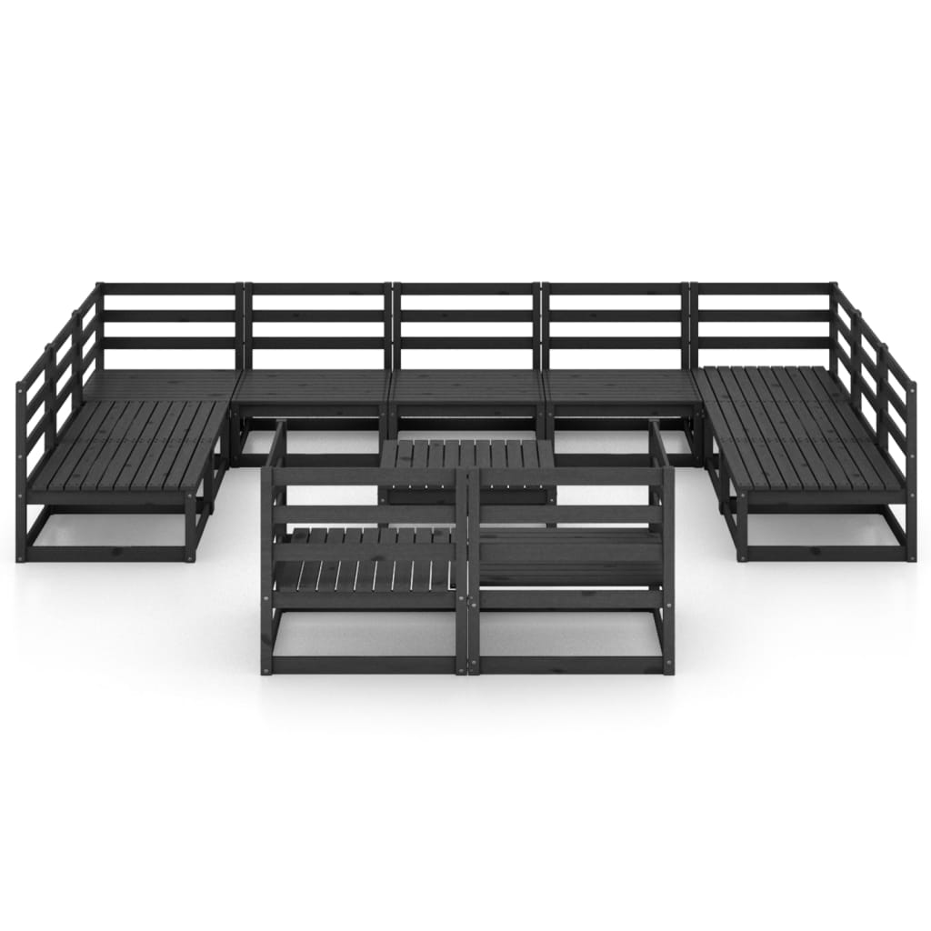 vidaXL Set mobilier de grădină, 12 piese, lemn masiv de pin vidaXL Set mobilier de grădină, 12 piese, lemn masiv de pin