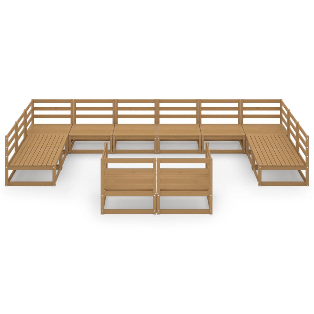 vidaXL Set mobilier de grădină, 12 piese, lemn masiv de pin vidaXL Set mobilier de grădină, 12 piese, lemn masiv de pin