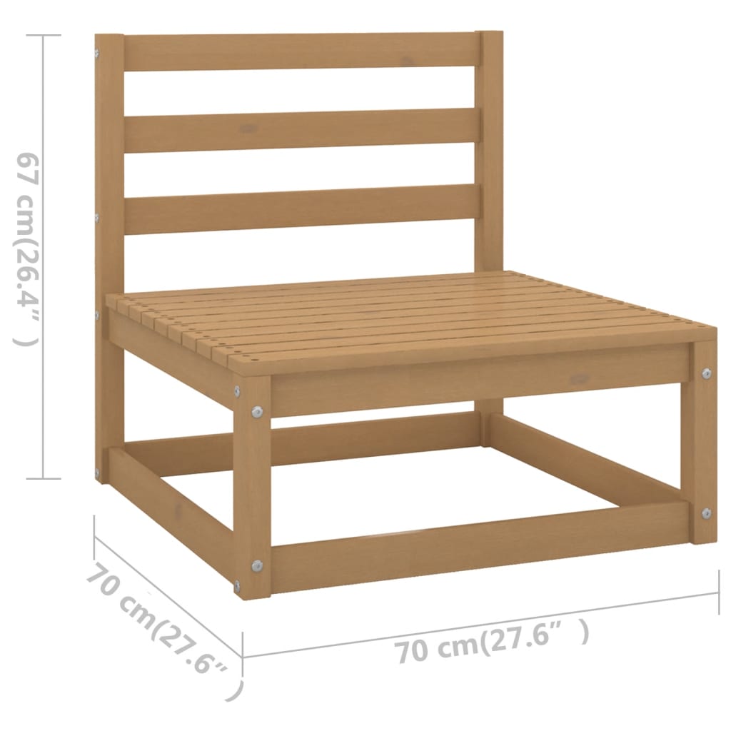 vidaXL Set mobilier de grădină, 12 piese, lemn masiv de pin vidaXL Set mobilier de grădină, 12 piese, lemn masiv de pin