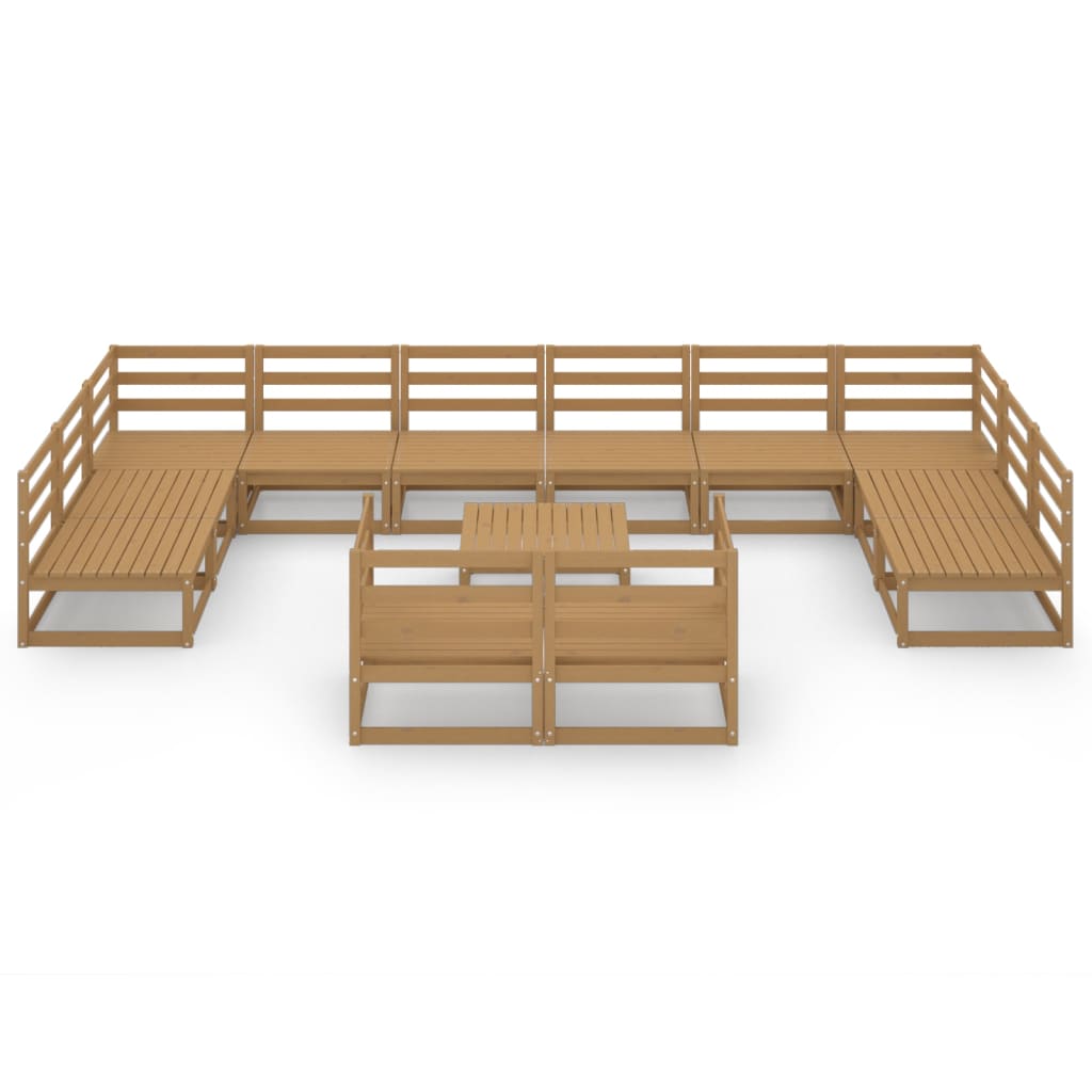 vidaXL Set mobilier de grădină, 13 piese, lemn masiv de pin vidaXL Set mobilier de grădină, 13 piese, lemn masiv de pin