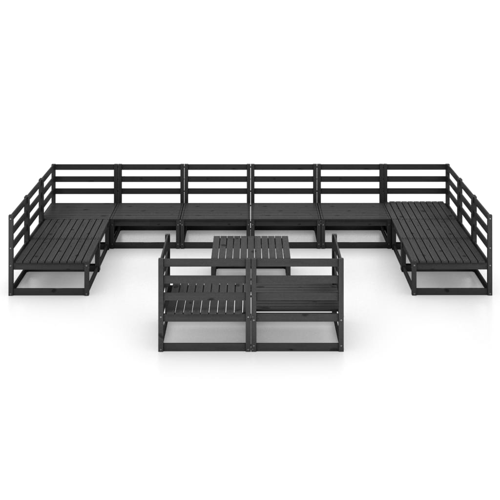 vidaXL Set mobilier de grădină, 13 piese, lemn masiv de pin vidaXL Set mobilier de grădină, 13 piese, lemn masiv de pin
