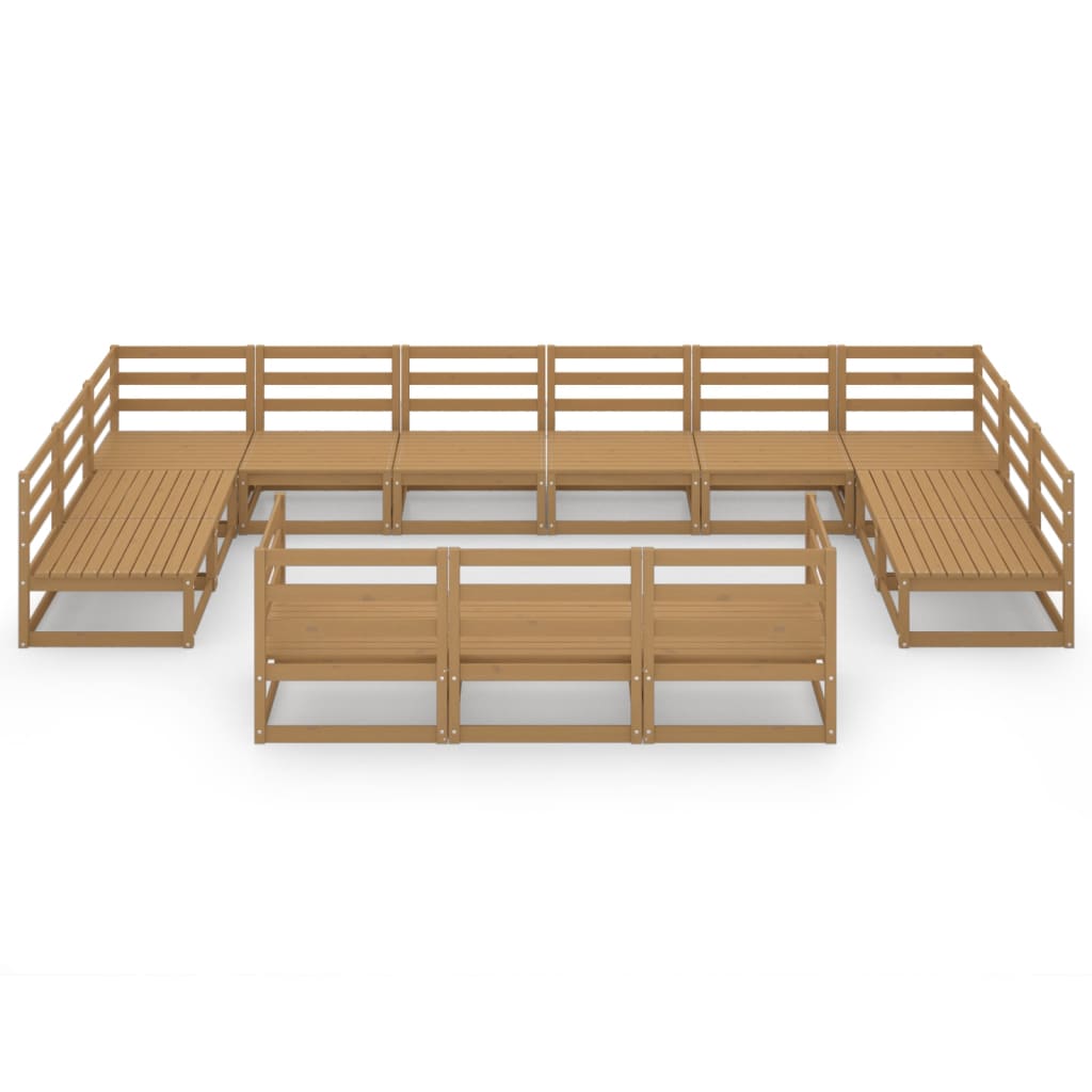 vidaXL Set mobilier de grădină, 13 piese, lemn masiv de pin vidaXL Set mobilier de grădină, 13 piese, lemn masiv de pin
