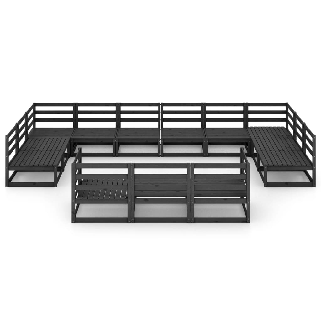 vidaXL Set mobilier de grădină, 13 piese, lemn masiv de pin vidaXL Set mobilier de grădină, 13 piese, lemn masiv de pin