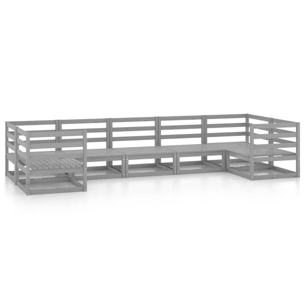 vidaXL Set mobilier de grădină din 7 piese, lemn masiv de pin vidaXL Set mobilier de grădină din 7 piese, lemn masiv de pin