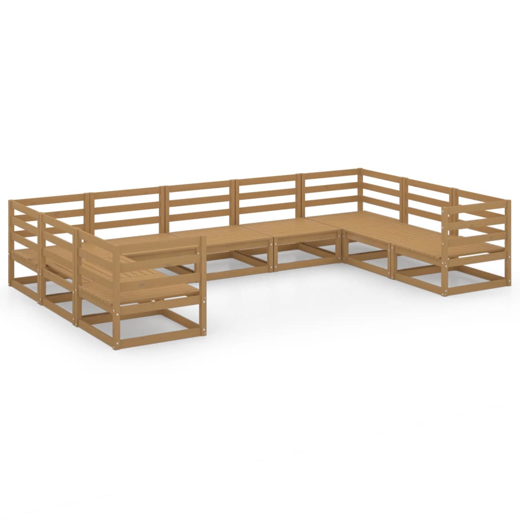 vidaXL Set mobilier de grădină, 9 piese, lemn masiv de pin vidaXL Set mobilier de grădină, 9 piese, lemn masiv de pin