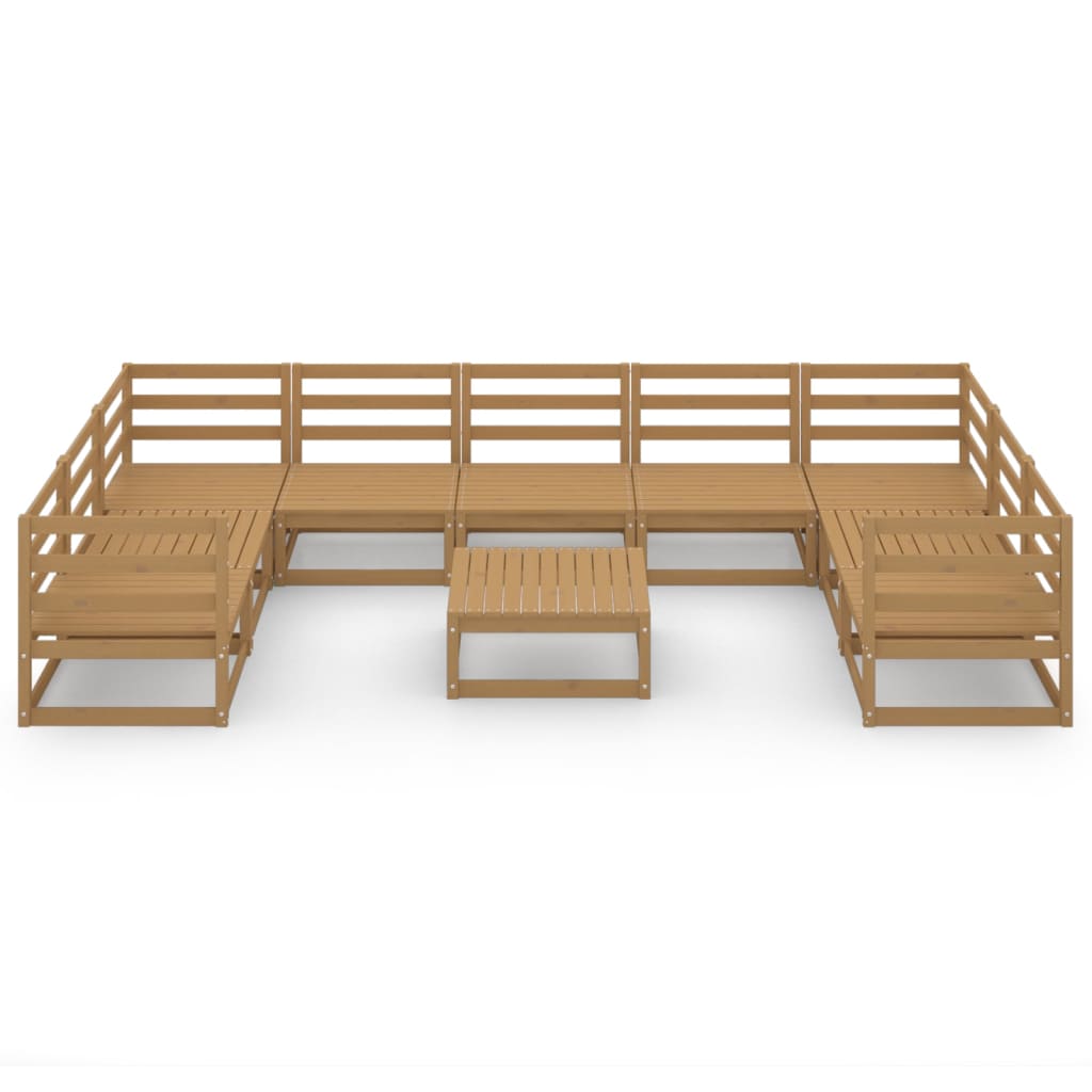 vidaXL Set mobilier de grădină, 10 piese, lemn masiv de pin vidaXL Set mobilier de grădină, 10 piese, lemn masiv de pin