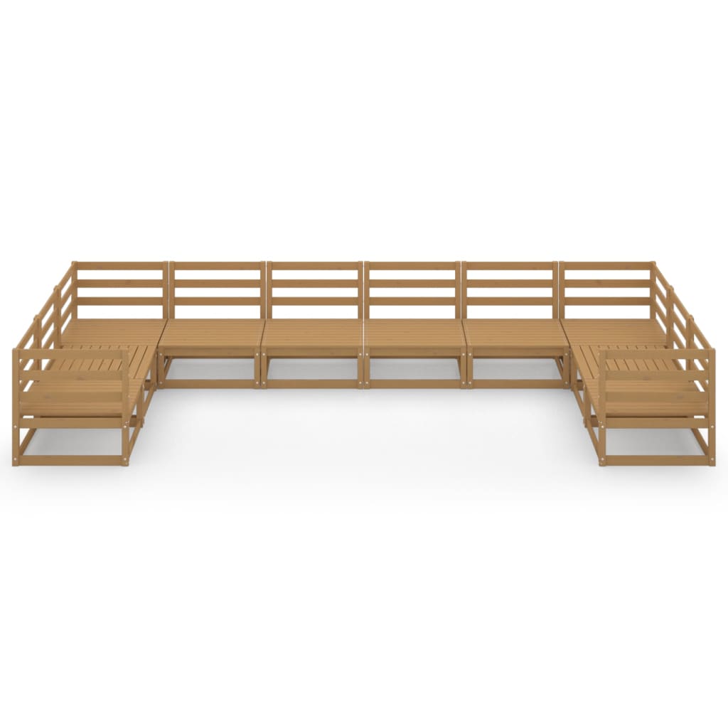 vidaXL Set mobilier de grădină, 10 piese, lemn masiv de pin vidaXL Set mobilier de grădină, 10 piese, lemn masiv de pin