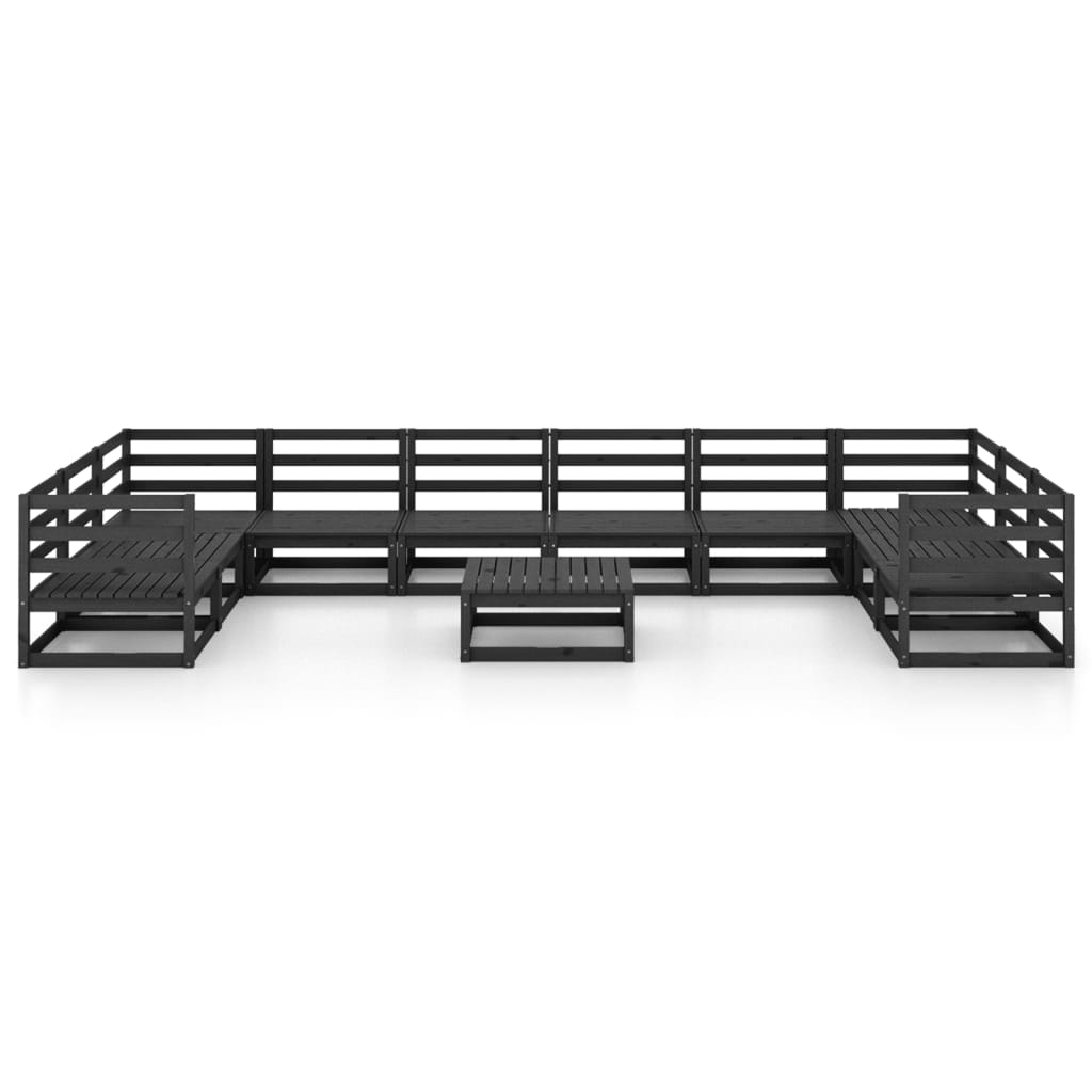 vidaXL Set mobilier de grădină, 11 piese, lemn masiv de pin vidaXL Set mobilier de grădină, 11 piese, lemn masiv de pin