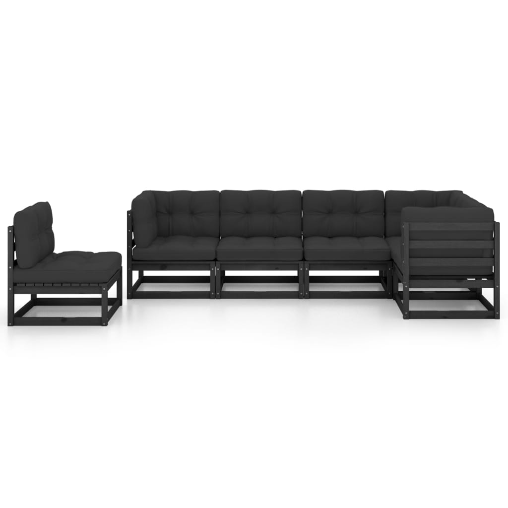 vidaXL Set mobilier grădină cu perne, 6 piese, lemn masiv pin vidaXL Set mobilier grădină cu perne, 6 piese, lemn masiv pin