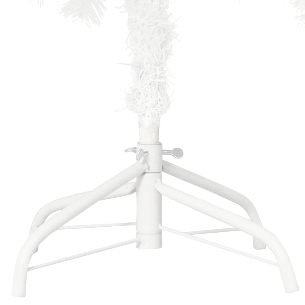vidaXL Brad Crăciun pre-iluminat artificial, set globuri, alb, 240 cm vidaXL Brad Crăciun pre-iluminat artificial, set globuri, alb, 240 cm