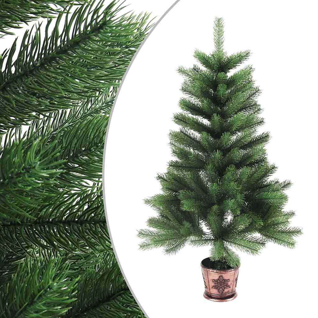 vidaXL Brad Crăciun pre-iluminat artificial, set globuri, verde, 65 cm vidaXL Brad Crăciun pre-iluminat artificial, set globuri, verde, 65 cm