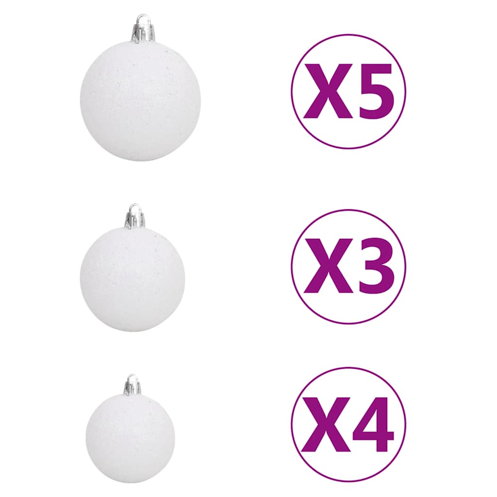 vidaXL Brad Crăciun pre-iluminat artificial, set globuri, verde, 65 cm vidaXL Brad Crăciun pre-iluminat artificial, set globuri, verde, 65 cm