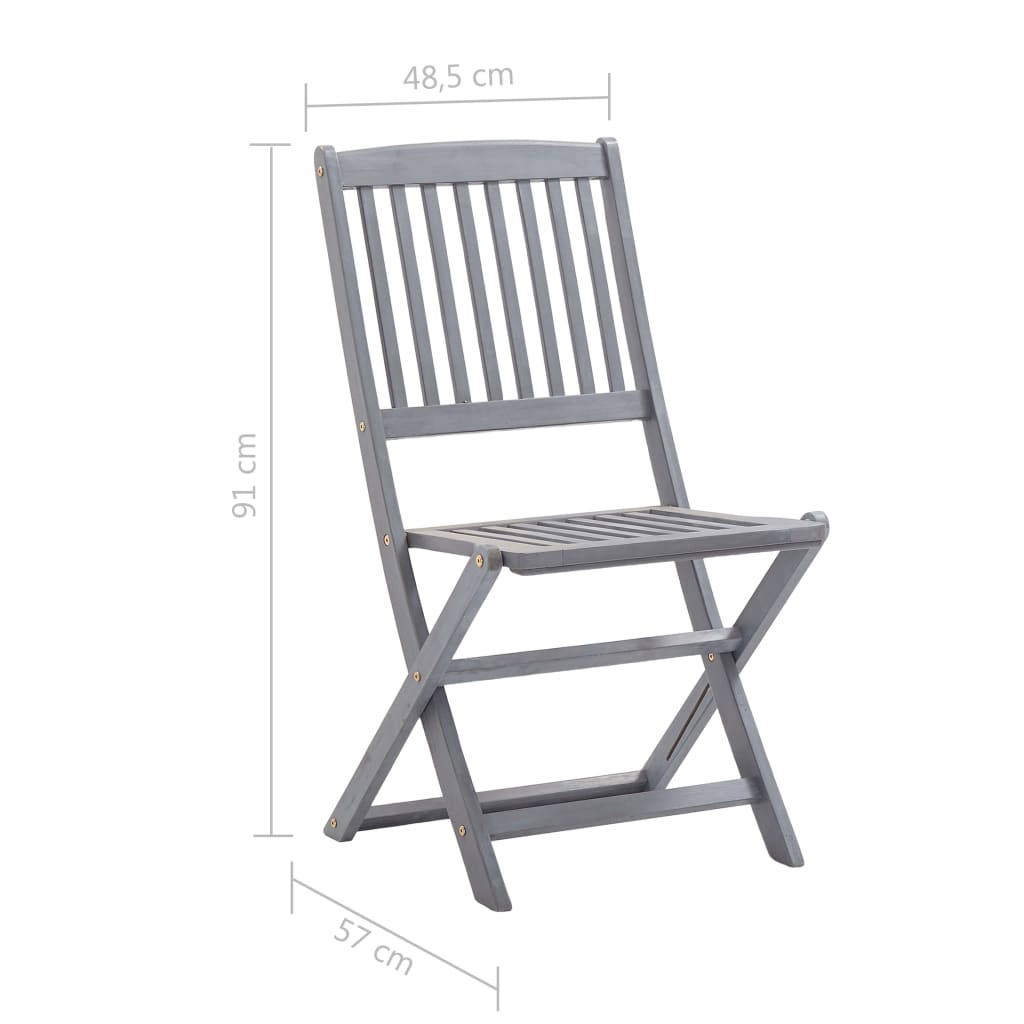 vidaXL Scaune pliabile de exterior cu perne, 8 buc., lemn masiv acacia vidaXL Scaune pliabile de exterior cu perne, 8 buc., lemn masiv acacia