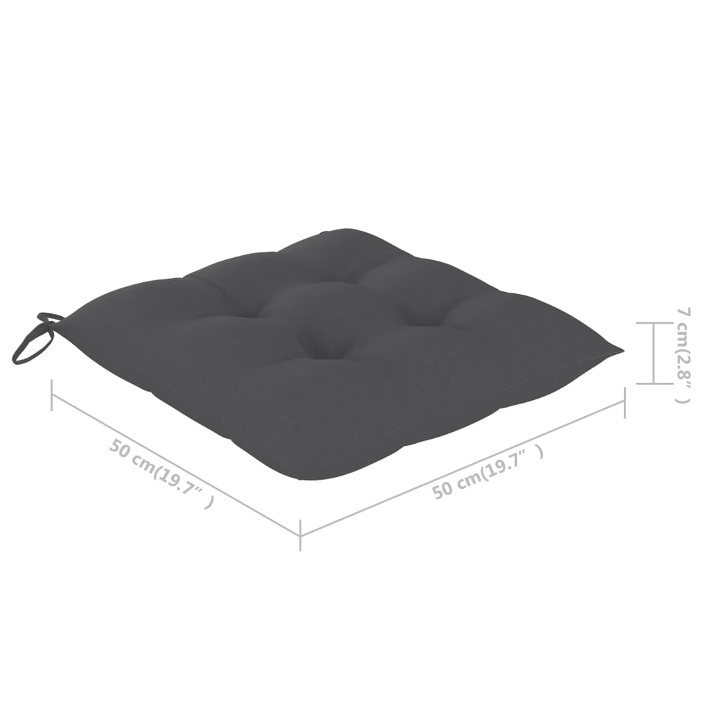 vidaXL Scaune de exterior cu perne, 4 buc., lemn masiv de acacia
