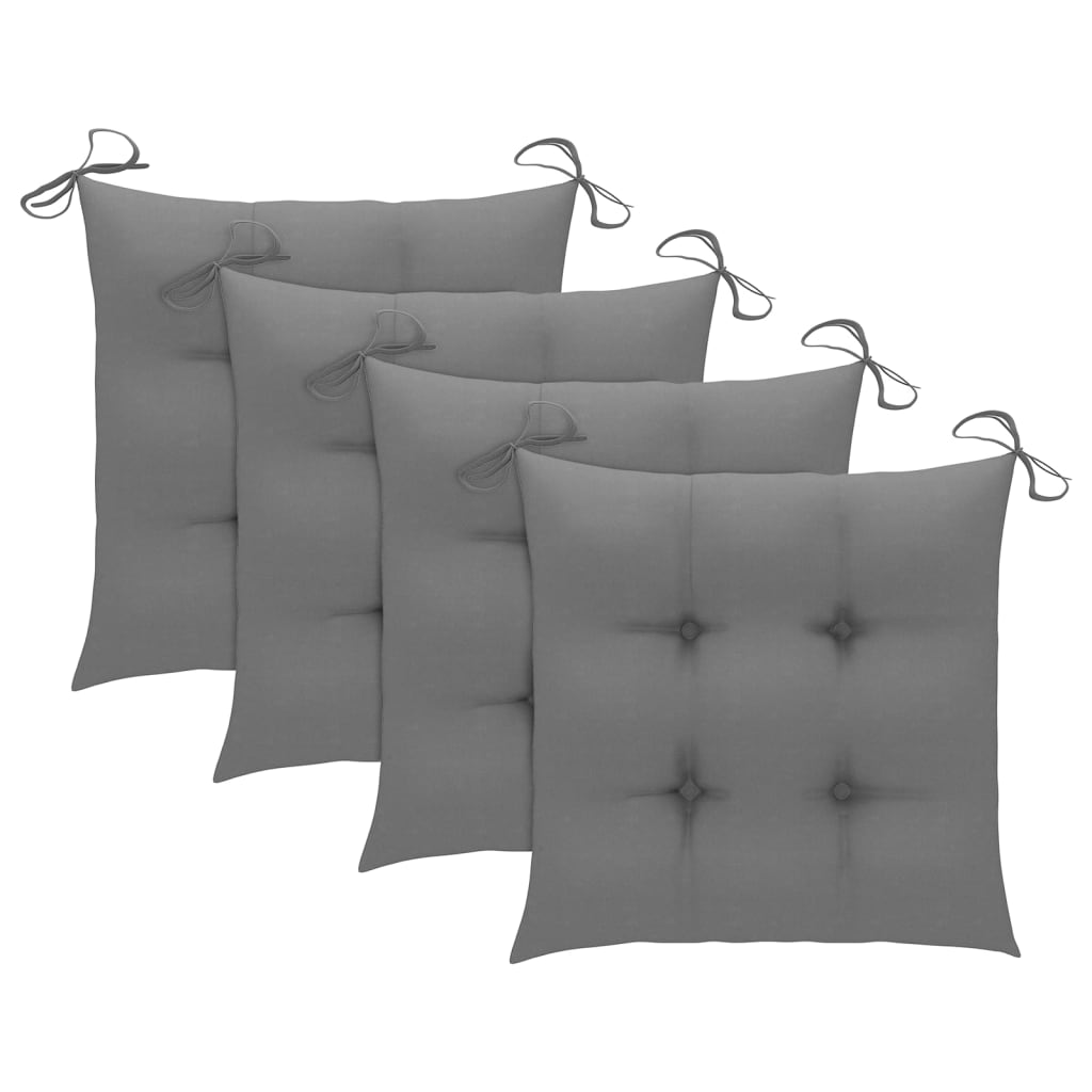 vidaXL Scaune de exterior cu perne, 4 buc., lemn masiv de acacia vidaXL Scaune de exterior cu perne, 4 buc., lemn masiv de acacia