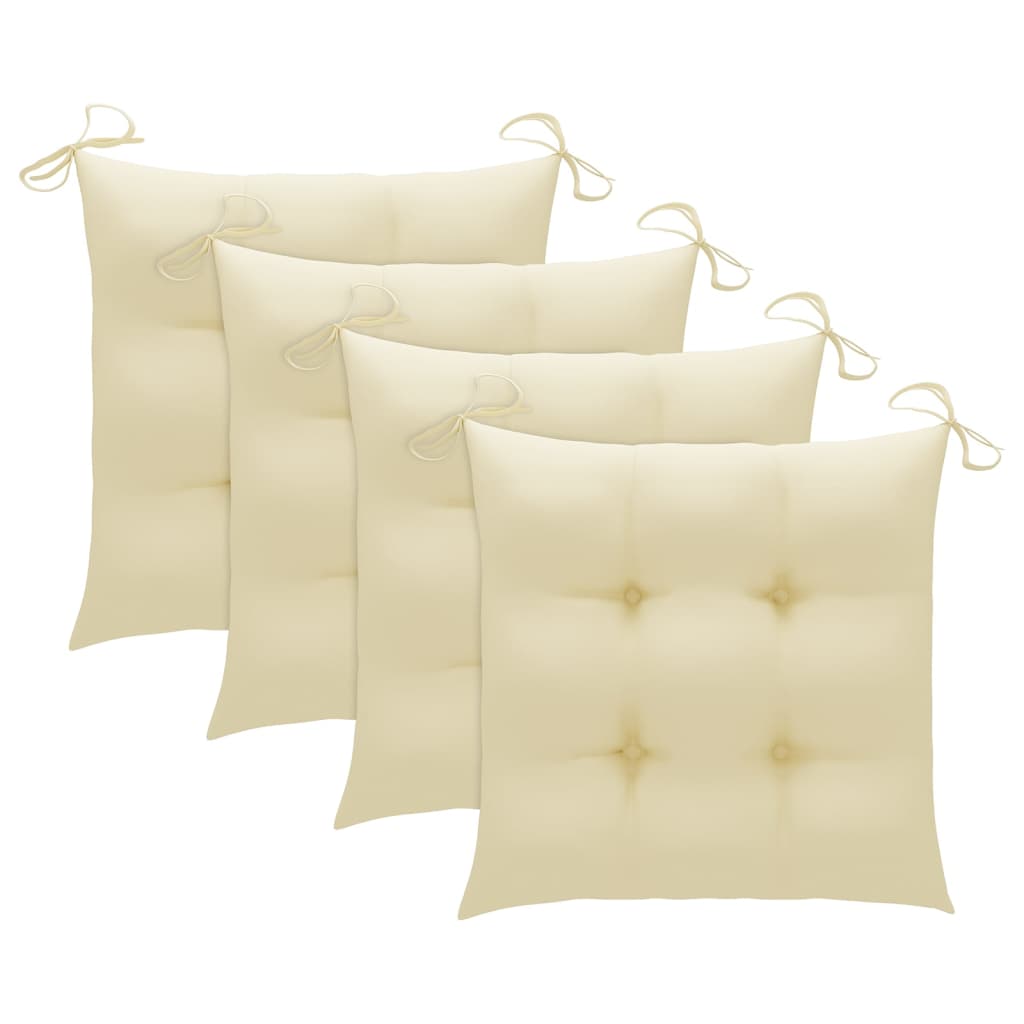 vidaXL Scaune de exterior cu perne, 4 buc., lemn masiv de acacia vidaXL Scaune de exterior cu perne, 4 buc., lemn masiv de acacia