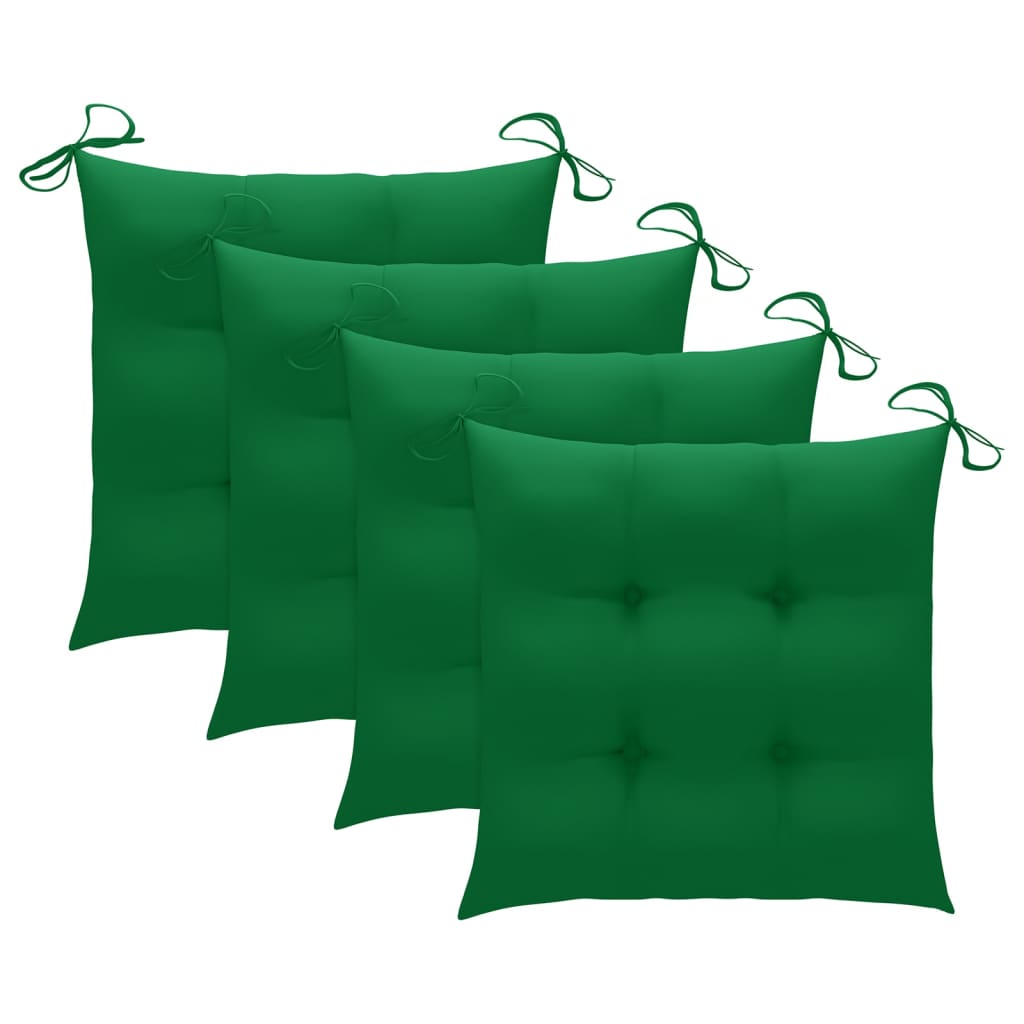 vidaXL Scaune de exterior cu perne, 4 buc., lemn masiv de acacia vidaXL Scaune de exterior cu perne, 4 buc., lemn masiv de acacia