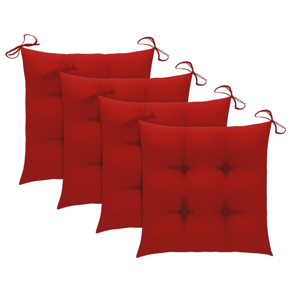 vidaXL Scaune de exterior cu perne, 4 buc., lemn masiv de acacia vidaXL Scaune de exterior cu perne, 4 buc., lemn masiv de acacia