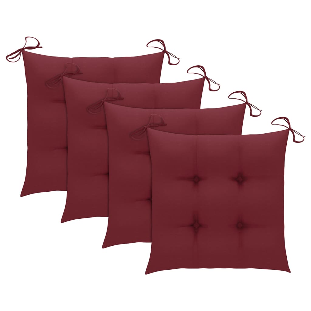 vidaXL Scaune de exterior cu perne, 4 buc., lemn masiv de acacia vidaXL Scaune de exterior cu perne, 4 buc., lemn masiv de acacia