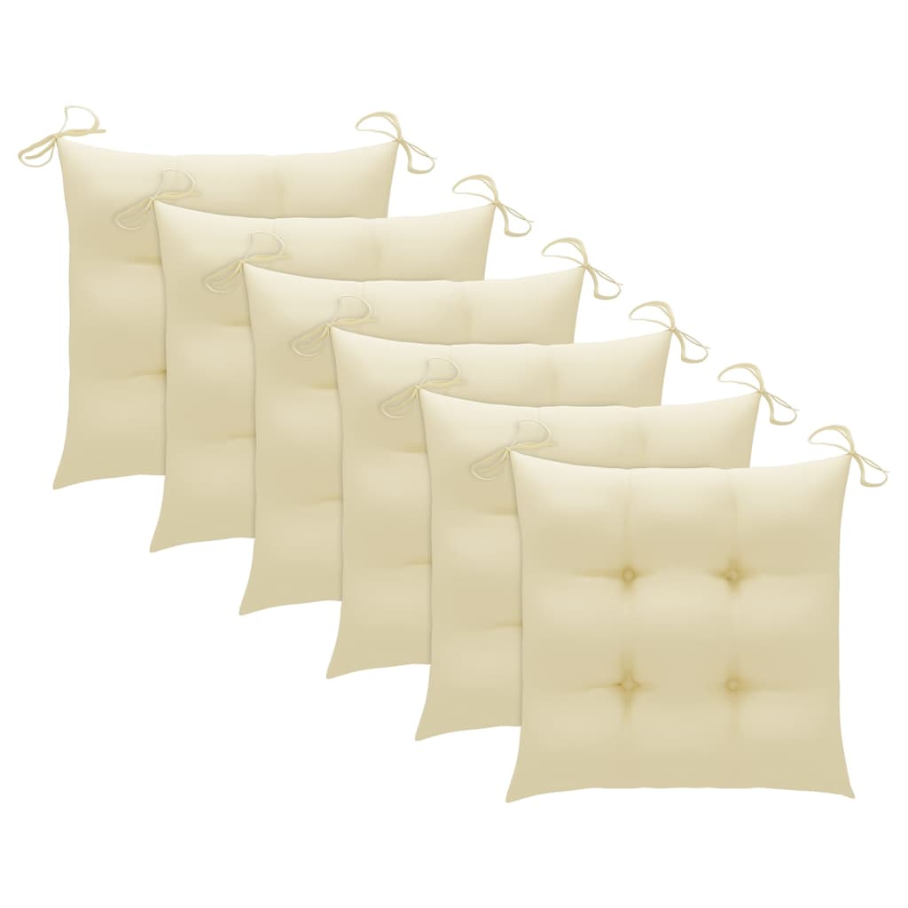 vidaXL Scaune de exterior cu perne, 6 buc., lemn masiv de acacia vidaXL Scaune de exterior cu perne, 6 buc., lemn masiv de acacia