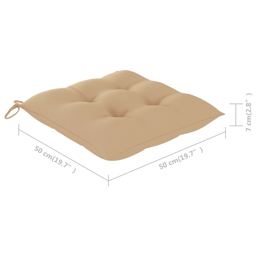 vidaXL Scaune de exterior cu perne, 6 buc., lemn masiv de acacia