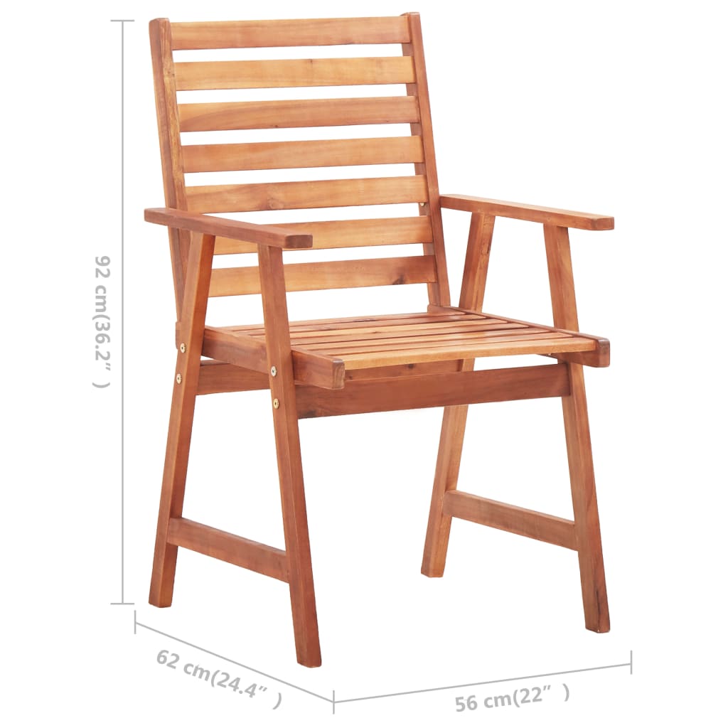vidaXL Scaune de exterior cu perne, 6 buc., lemn masiv de acacia vidaXL Scaune de exterior cu perne, 6 buc., lemn masiv de acacia