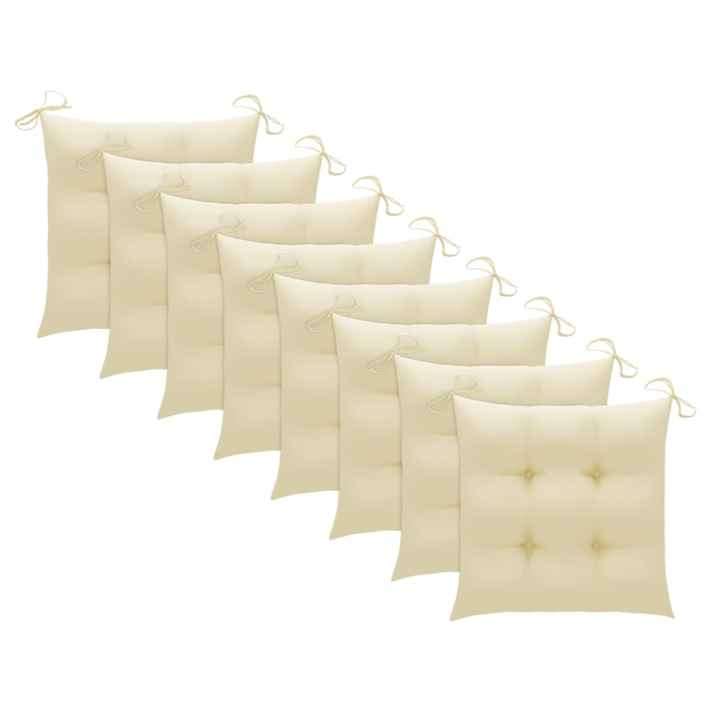 vidaXL Scaune de exterior cu perne, 8 buc., lemn masiv de acacia vidaXL Scaune de exterior cu perne, 8 buc., lemn masiv de acacia