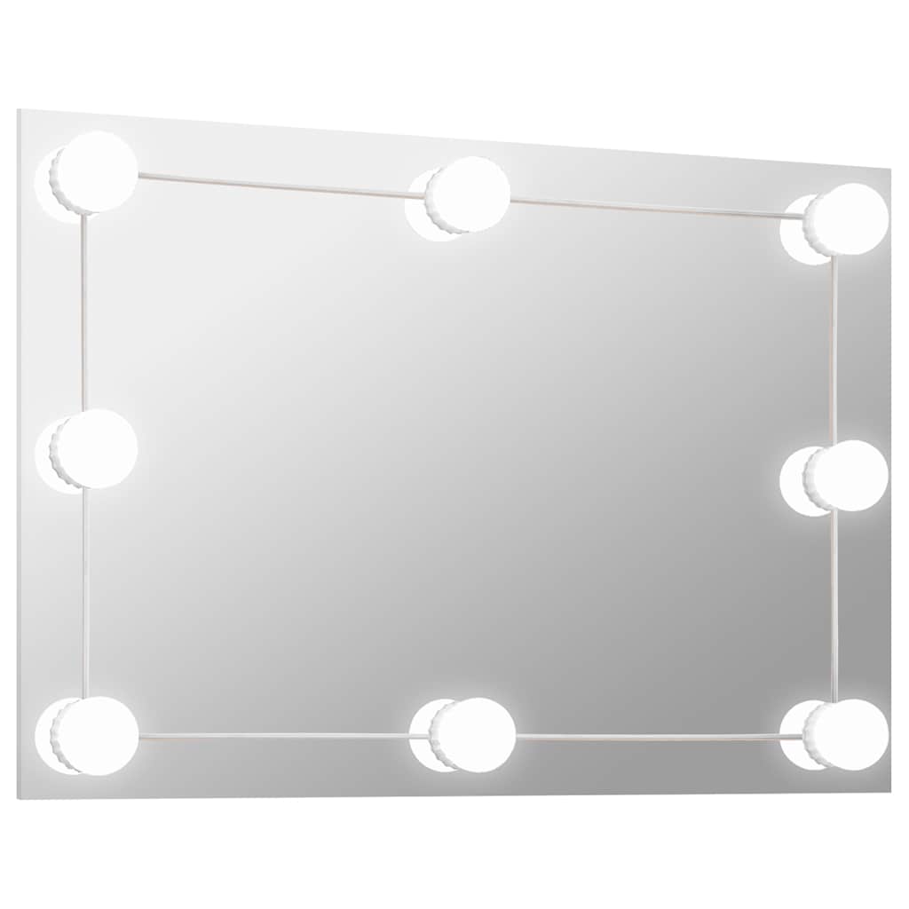 vidaXL Oglindă de perete cu lumini LED, sticlă, dreptunghiulară vidaXL Oglindă de perete cu lumini LED, sticlă, dreptunghiulară