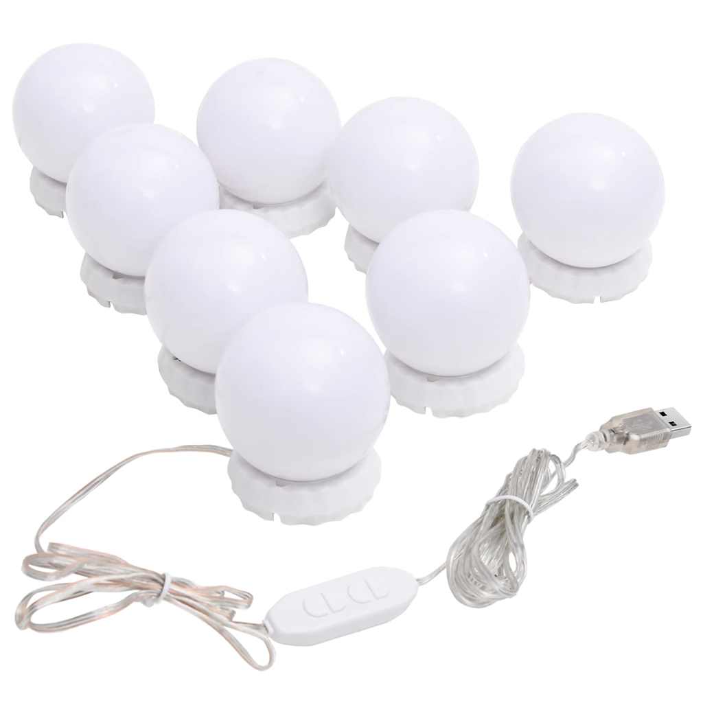 vidaXL Oglindă de perete cu lumini LED, sticlă, rotundă vidaXL Oglindă de perete cu lumini LED, sticlă, rotundă